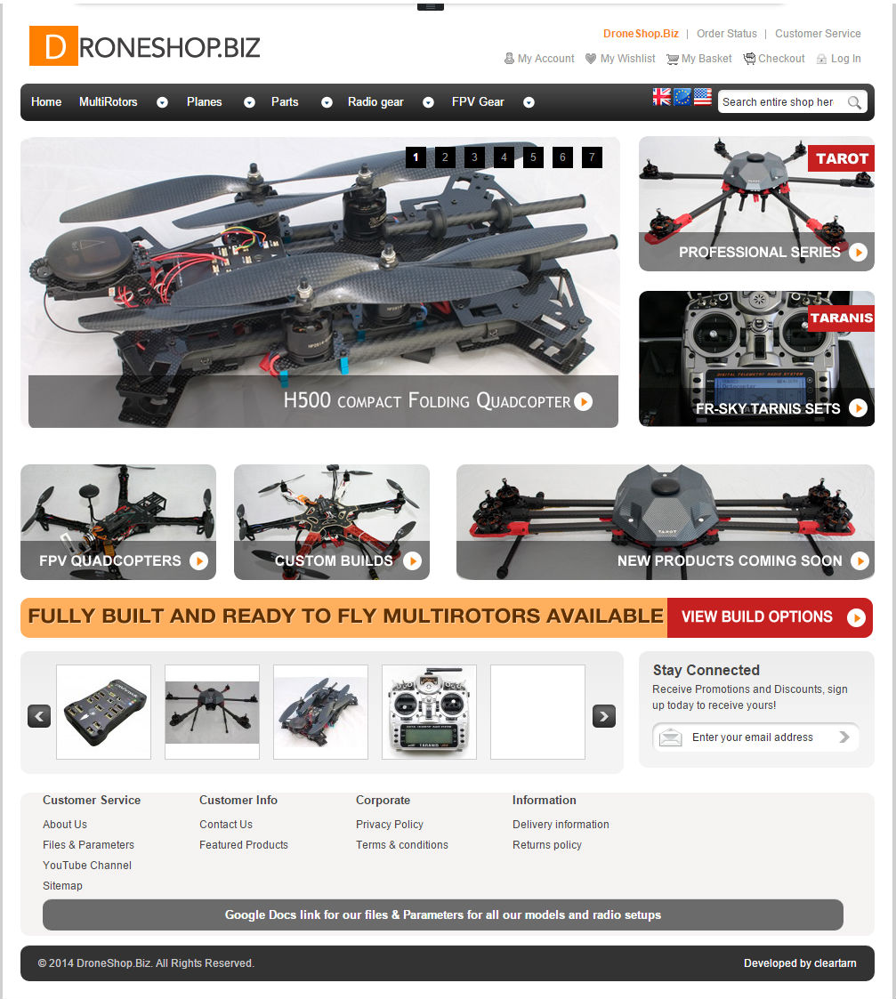 cleartarn website - Droneshop